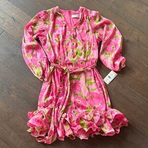 Taylor Pink and Green Floral Kids Nightgown